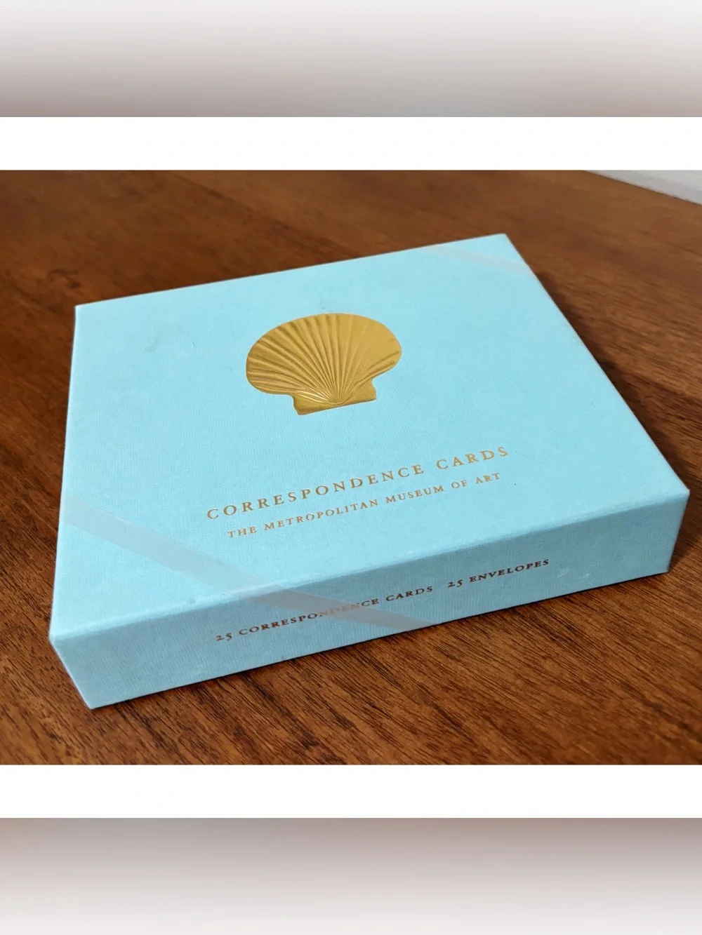 NEW Metropolitan Museum of Art Gold Embossed Shell Correspondence Cards